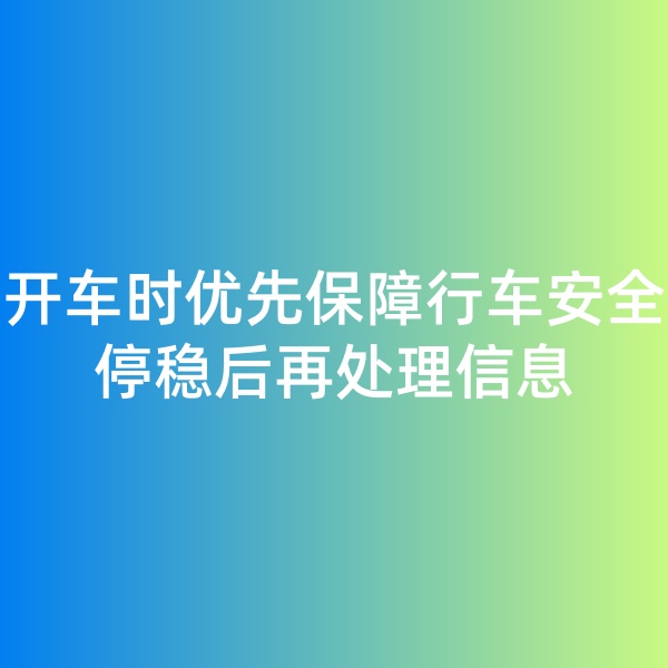 鈀碳回收,開車時優(yōu)先保障行車安全，停穩(wěn)后再處理信息
